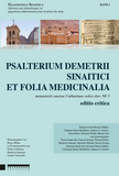 Psalterium Demetrii Sinaitici. Band 2